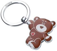 TROIKA Schlüsselanhänger Bär Bruno Teddy Petz, Metallguss/Emaille, verchromt, braun, silber