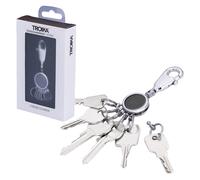 Troika Schlüsselhalter Black Vision #KYR01-A161, glänzend schwarz, Karabiner, 6 ausklinkbare Ringe