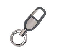 TROIKA Schlüsselanhänger CARABINIERO - Keyring Karabiner und 2 drehbar gelagerte Ringe - praktisch für Autoschlüssel - keine Kratzer mehr im Lack - Metallguss - pulverbeschichtet - gunmetal Original
