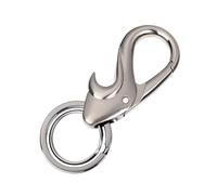 TROIKA Schlüsselanhänger Karabiner Flaschenöffner mit 2 Ringen zur Schlüsselorganisation - DROP - praktischer keyring und bottle opener in Einem - Metallguss - verchromt - gunmetal Original