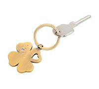 TROIKA Schlüsselanhänger Kleeblatt gold Herz GIRLS BEST FRIENDS Schlüsselanhänger Glück Herz Bronze made with SWAROVSKI® ELEMENTS aus Metallguss verchromt in Antikgold matt Optik Geschenk Freundin