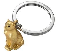 TROIKA Schlüsselanhänger Leopold Metallguss - 3D-Tierfigur, gold/silber