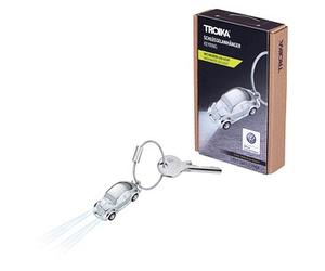 TROIKA® Schlüsselanhänger LIGHT BEETLE 1964 silber St.