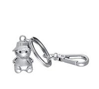 TROIKA Schlüsselanhänger Monster TINY MONSTER Taschenanhänger mit Karabiner kleines Monster aus Metallguss verchromt silberfarben als Geschenk für Monsterliebhaber