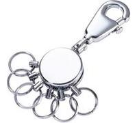 TROIKA Schlüsselanhänger Patent KYR60/CH, Karabinerhaken, Metall verchromt, silber
