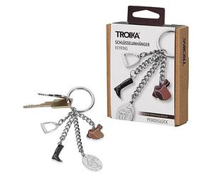 TROIKA® Schlüsselanhänger PFERDEGLÜCK braun St.