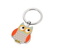 Troika Schlüsselanhänger Rosy mit Eulen-Anhänger aus Metall in der Farbe Bunt, KR14-13/GR