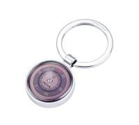 TROIKA Schlüsselanhänger T1 Volkswagen VW RETRO TACHO Design aus Emaille und Metallguss, mit Schlüsselring, verchromt, mehrfarbig und silberfarben Original