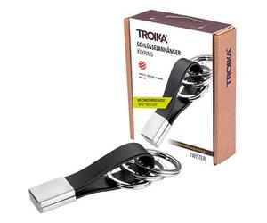 TROIKA® Schlüsselanhänger TWISTER schwarz St.