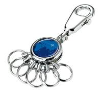 Troika Schlüsselhalter - Schlüsselanhänger mit Karabinerhaken - 6 ausklinkbare Ringe zur Schlüsselorganisation - verschiedene Designs erhältlich - das Original von Troika (Around The World)