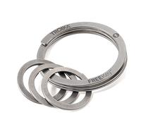 TROIKA Schlüsselring FREEKEY® SYSTEM - KR15-02/ST - Patentiert - schützt beim Öffnen die Fingernägel - 3 kleine Ringe - Schlüsselorganisation - Edelstahl - matt - das Original von TROIKA