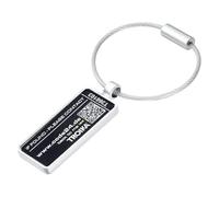 TROIKA Taschenanhänger Gepäckanhänger ANONYMUS Lost and Found Service zum einfachen Befestigen an Koffern, Taschen - erschwert den Diebstahl aus Metallguss, verchromt silberfarben