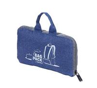 TROIKA WELTENBUMMLER -TB-RUC45/DB faltbarer Rucksack Tagesrucksack, leicht Netztaschen an beiden Seiten, längenverstellbare Schultergurte dunkelblau Original