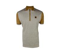 Trojan Mini-Poloshirt mit Hahnentrittmuster und Reißverschluss, TR/9071, hautfarben, M
