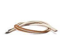 Trollbeads Damen-Armband braun beige Leder 925 Sterling Silber 45 cm TLEBR-00030