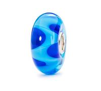 Trollbeads Damen-Bead Azurblaue Welle 925 Silber - TGLBE-10196