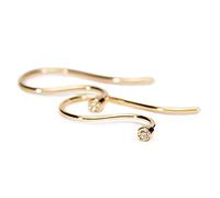 Trollbeads Damen-Ohrhänger Earring Hooks,Gold/Brilliant 585 Gelbgold - TAUEA-00001