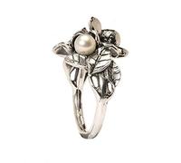 Trollbeads Damen-Ring Hawthorn With Pearl 925 Silber Gr. 55 (17.5) - TAGRI-00225