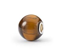 Trollbeads Jumbo Runde Edelstein Beads (Gelbes Tigerauge)