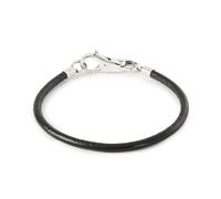 Trollbeads Original Lederarmband ohne Verschluss (22 cm, Single Lederarmband Schwarz)