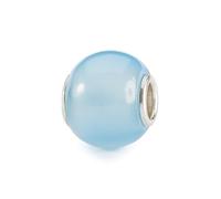 Trollbeads Runde Edelstein Beads (Hellblauer Achat)