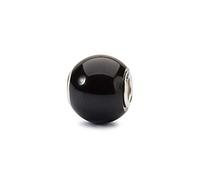 Trollbeads Charm Runder Schwarzer Onyx aus Edelstein in der Farbe Schwarz, TSTBE-00024