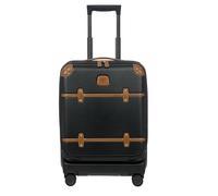 Brics Bellagio - 4-Rollen-Kabinentrolley mit Vortasche 55 cm erw. recycelt (black/tan)