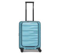 Trolley BERGPFEIL "Travel 4 Rollen Kabinentrolley 55 cm Laptopfach mit Dehnfalte", Gr. 46 l, blau (hellblau), Polypropylen, Koffer (90350315-0) hellblau