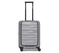 Bergpfeil Travel 4 Rollen Kabinentrolley 55 cm Laptopfach mit Dehnfalte grau