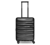 Trolley BERGPFEIL "Travel 4-Rollen Kabinentrolley S 55 cm mit Dehnfalte", Gr. 44 l, schwarz, Polypropylen, Koffer (13885101-0) schwarz
