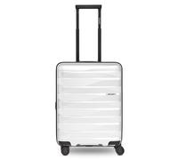 Trolley BERGPFEIL "Travel 4-Rollen Kabinentrolley S 55 cm mit Dehnfalte", Gr. 44 l, weiß, Polypropylen, Koffer (41136305-0) weiß