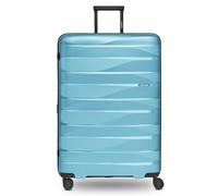 Trolley BERGPFEIL "Travel 4-Rollen Trolley L 75 cm mit Dehnfalte", Gr. 112 l, hellblau, Polypropylen, Koffer (23226266-0) hellblau