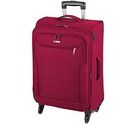 Trolley groß 4 Rollen Koffer Leicht 76 cm Weicher Stoff Rot 110 Liter Bowatex