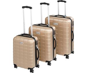 Trolley Set Jakub 3-tlg. aus Hartschale - champagner 30.00 x 50.00 x 75.50 cm