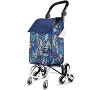 Trolley-Tasche Einkaufswagen Faltbar 8 PU-Räder (360° Schwenkbare Vorderrollen) Abnehmbar Treppensteigen Schwerlast 65Kg Groß 45L Wasserdicht Klappbarer Shopping Trolley,Purpel