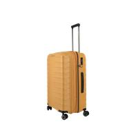 Trolley TRAVELITE "MOOBY Koffer Hartschale", Gr. B/H/T: 45cm x 66cm x 28cm 73 l, gelb (curry), Polypropylen, Koffer, mit TSA-Schloss und kratzresistenter Oberfläche - leicht und robust (47213731-0) cu