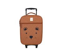 Trolley VADOBAG "Kidzroom Current Legend", Kinder, Gr. B/H/T: 32cm x 42cm x 11cm, braun, Polyester, bedruckt, Koffer, mit niedlichem Bären-Gesicht (77387724-0) braun