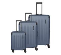 Trolleyset TRAVELITE "DYNAMIIC S+/M/L, verschiedene Farben", blau (denimblau), ABS, unifarben mit Farbeinsätzen, Koffer-Sets, Hartschalen-Koffer ABS Volumenerweiterung (52440305-0) denimblau