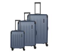 Trolleyset TRAVELITE "DYNAMIIC S/M/L, verschiedene Farben", blau (denimblau), ABS, unifarben mit Farbeinsätzen, Koffer-Sets, Hartschalen-Koffer ABS Volumenerweiterung bei M/L (93530867-0) denimblau