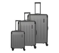 Trolleyset TRAVELITE "DYNAMIIC S/M/L, verschiedene Farben", grau (anthrazit), ABS, unifarben mit Farbeinsätzen, Koffer-Sets, Hartschalen-Koffer ABS Volumenerweiterung bei M/L (55528603-0) anthrazit