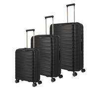 Travelite Mooby 4-Rollen-Kofferset 3tlg. L/M/S -Schwarz