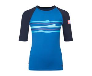 Trollkids Badeshirt "Haukland T" in Blau - Größe 98 | Kinder Bademode