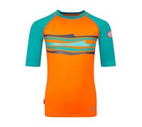 Trollkids Badeshirt "Haukland T" in Orange - Größe 128 | Kinder Bademode