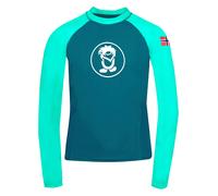 Trollkids Badeshirt "Kvalvika" in Türkis - Größe 104 | Kinder Bademode