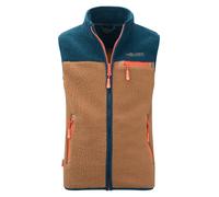 Trollkids - Kid's Hemsedal Vest - Fleeceweste, Gr. 152, braun (Almond/MadeiraBlue/DeepOrange)