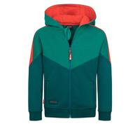 Trollkids - Kid's Flekkefjord Jacket - Sweat- & Trainingsjacke, Gr. 176, türkis (MidnightPetrol/DarkCyan/ChiliRed)