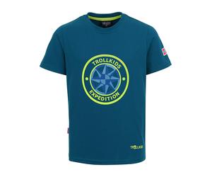 Trollkids Funktionsshirt "Windrose" in Blau - Größe 116 | Kinder Sweatshirts Jacken