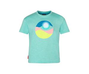 Trollkids Funktionssshirt "Halsafjord T" in Hellblau - Größe 104 | Kinder Oberteile