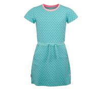 Trollkids - Girl's Noresund Dress - Kleid, Gr. 128, türkis (AquaHaze/HarborBlue/PeonyRose)