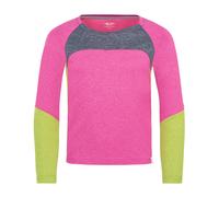 Trollkids - Girl's Seiland Longsleeve - Funktionsshirt, Gr. 128, rosa (FreshBerry/Graphite/HedgeGreen)